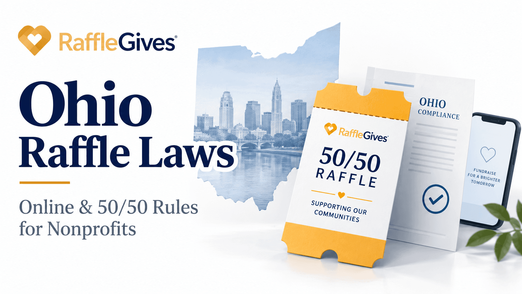 RaffleGives guide to Ohio nonprofit raffle laws, online raffles, and 50/50 rules