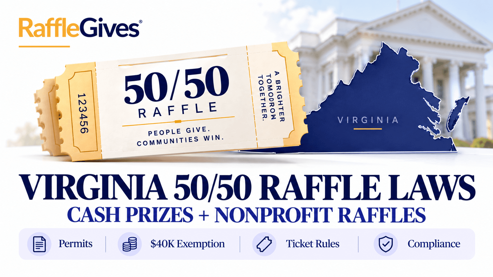 Virginia 50/50 raffle laws for nonprofits covering cash prizes, permits and charitable gaming requirements